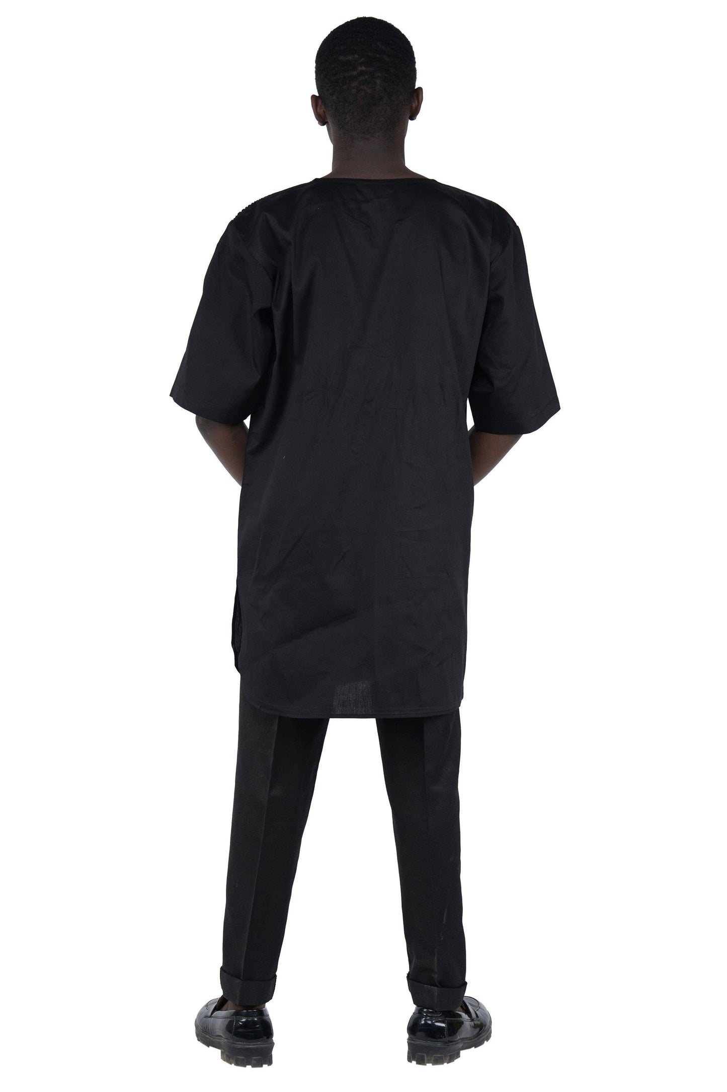 African Accent High Low Swing Dress & Men's Top | One Size & Plus Size