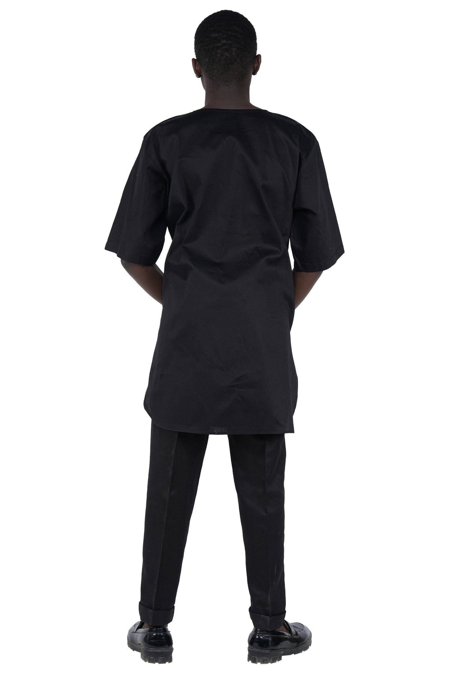 African Accent High Low Swing Dress & Men's Top | One Size & Plus Size