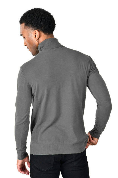 Men's Turtleneck Ribbed Solid Basic Sweater LS2100