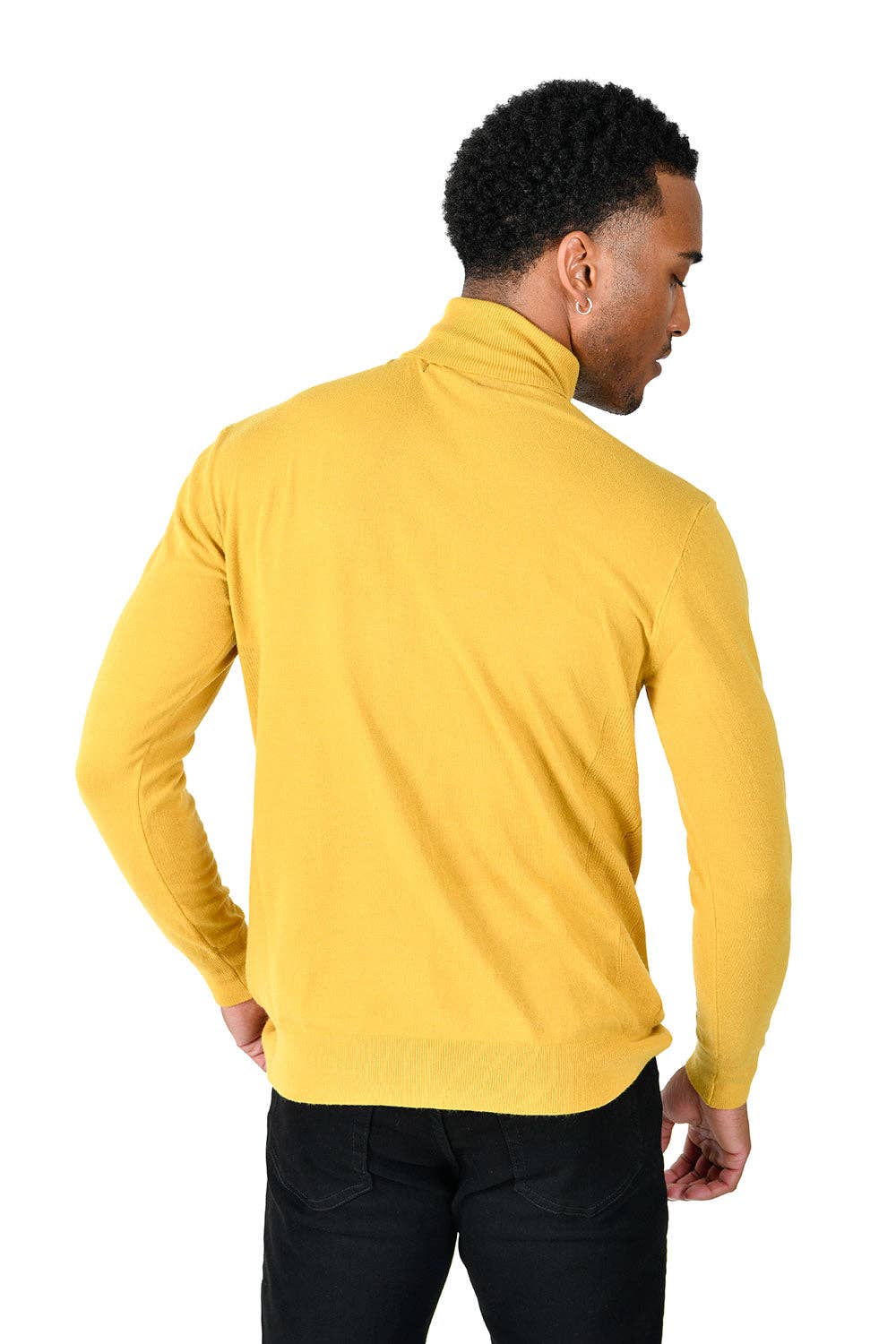 Men's Turtleneck Ribbed Solid Basic Sweater LS2100