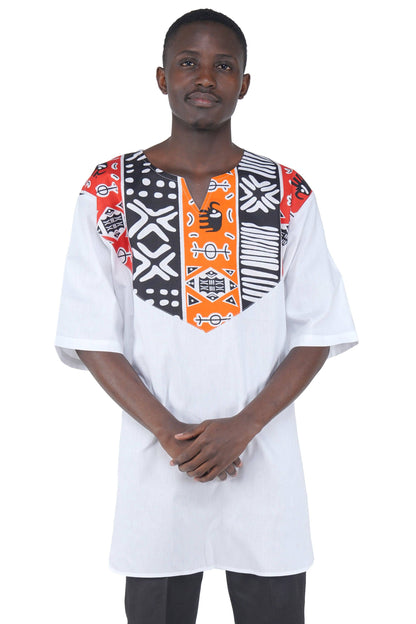 African Accent High Low Swing Dress & Men's Top | One Size & Plus Size