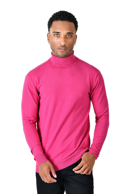 Men's Turtleneck Ribbed Solid Basic Sweater LS2100