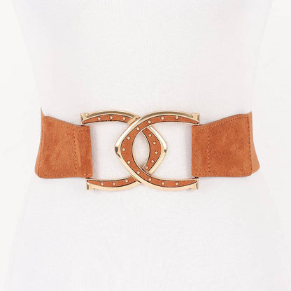 Interlocking Buckle Wide Belt