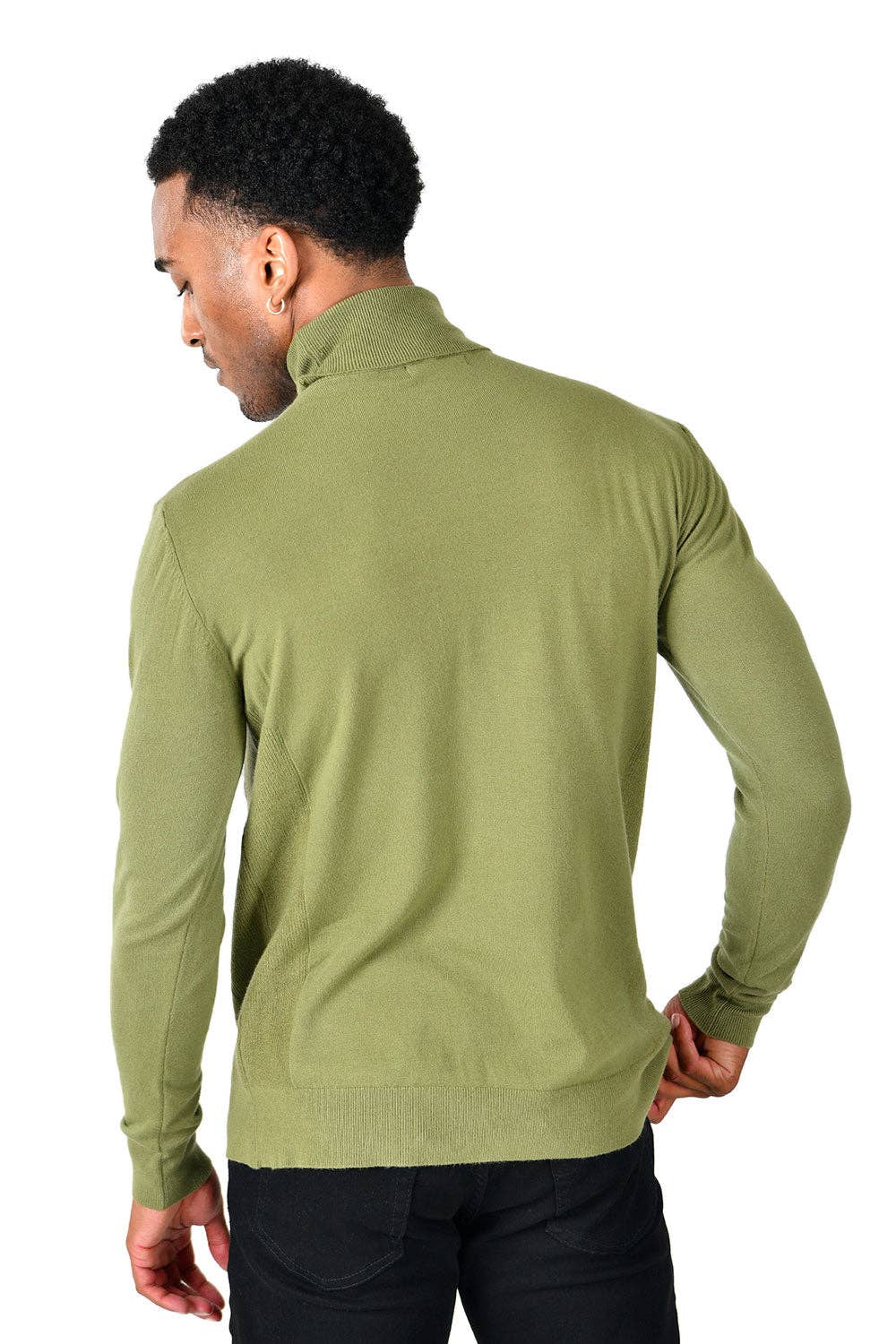 Men's Turtleneck Ribbed Solid Basic Sweater LS2100