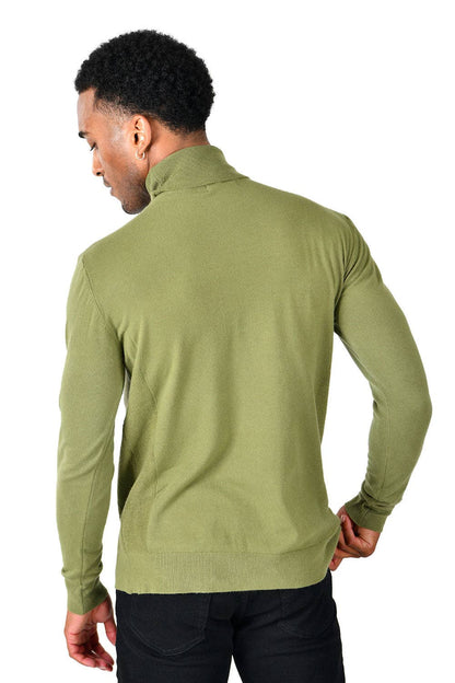 Men's Turtleneck Ribbed Solid Basic Sweater LS2100