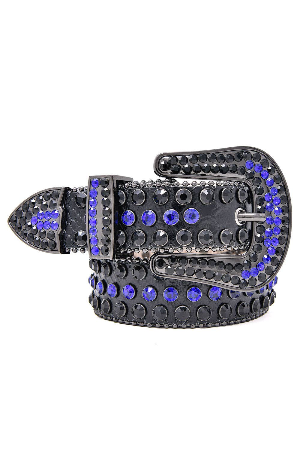 Men's Jewels Rhinestone Stone Buckle leather belt