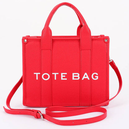 FAUX LEATHER SMALL TOTE BAG