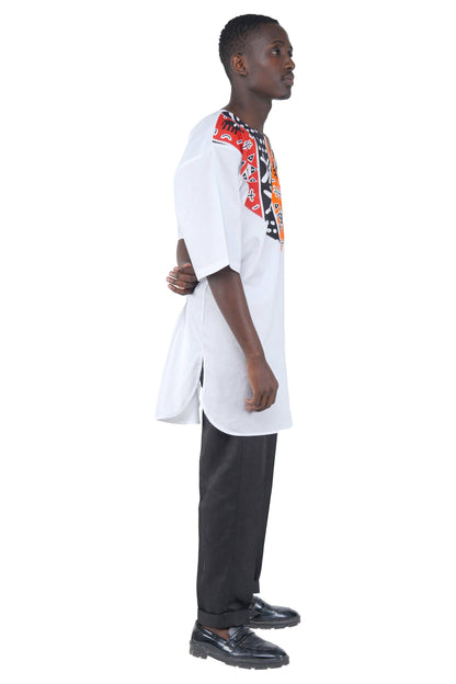 African Accent High Low Swing Dress & Men's Top | One Size & Plus Size