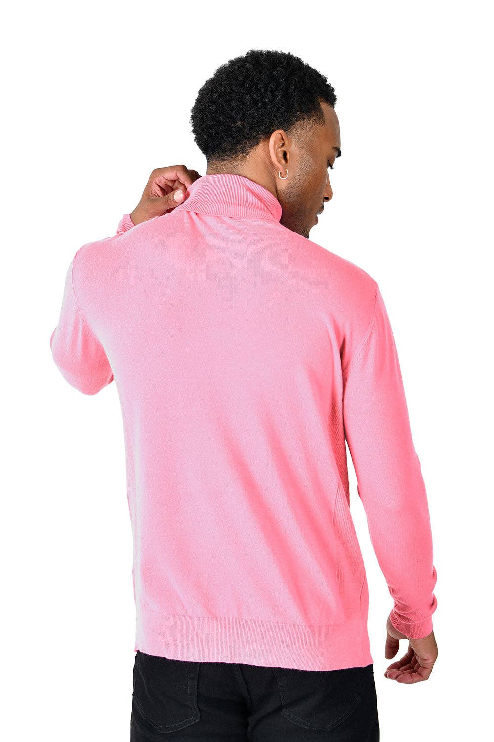 Men's Turtleneck Ribbed Solid Basic Sweater LS2100