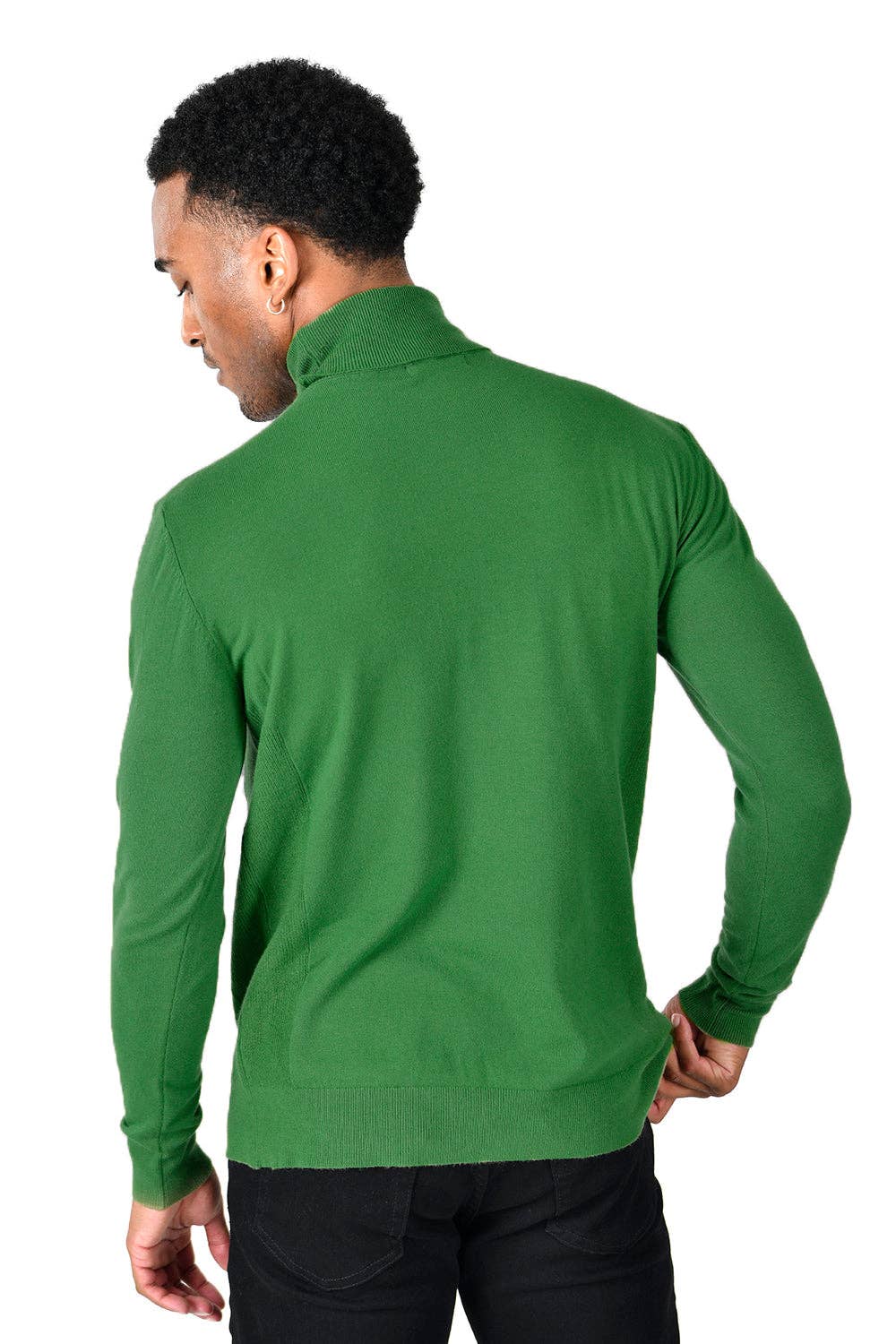 Men's Turtleneck Ribbed Solid Basic Sweater LS2100