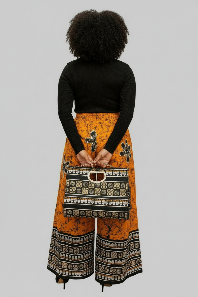 Combo Palazzo Pant & Pocketbook Set Orange PS14