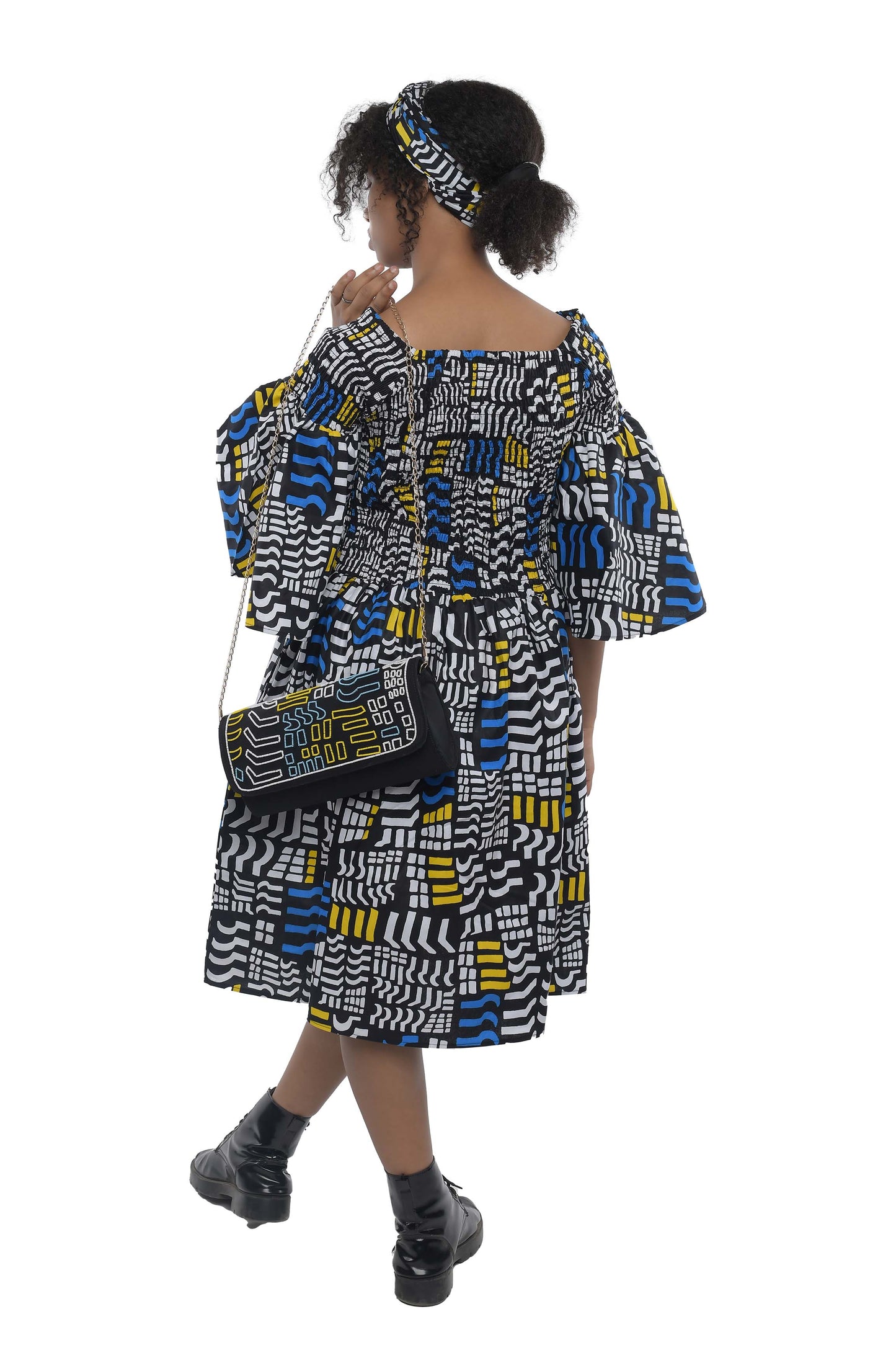 Ankara Short Smocked Dress