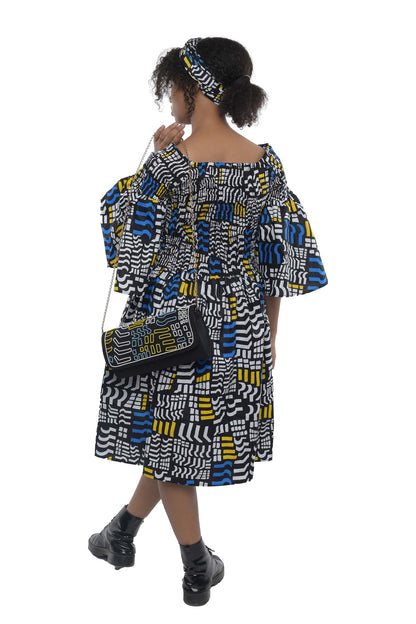 Ankara Short Smocked Dress
