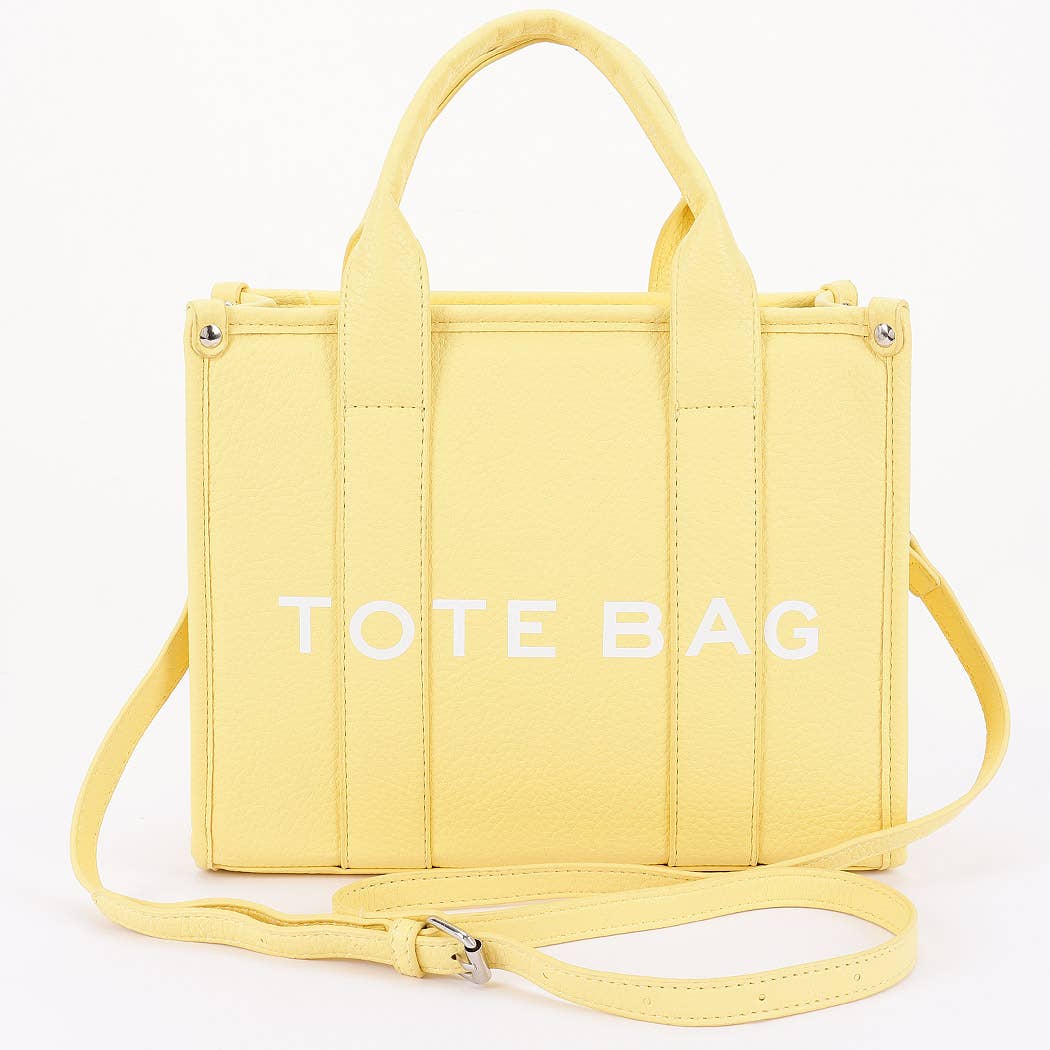 FAUX LEATHER SMALL TOTE BAG