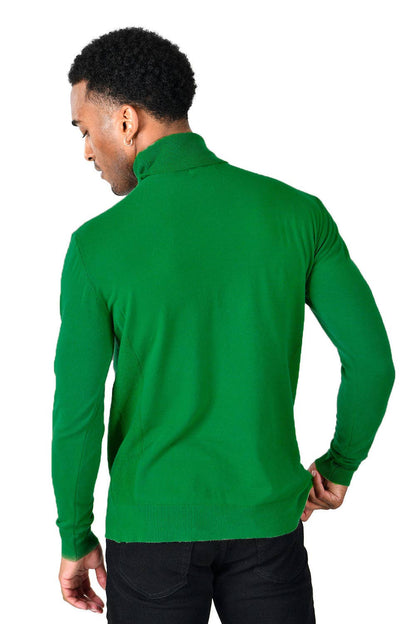 Men's Turtleneck Ribbed Solid Basic Sweater LS2100