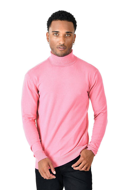 Men's Turtleneck Ribbed Solid Basic Sweater LS2100