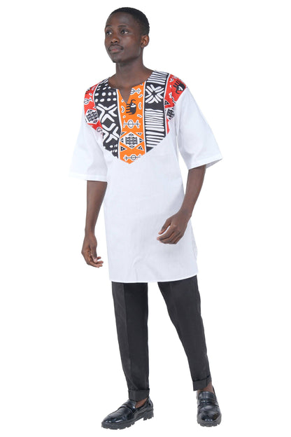 African Accent High Low Swing Dress & Men's Top | One Size & Plus Size