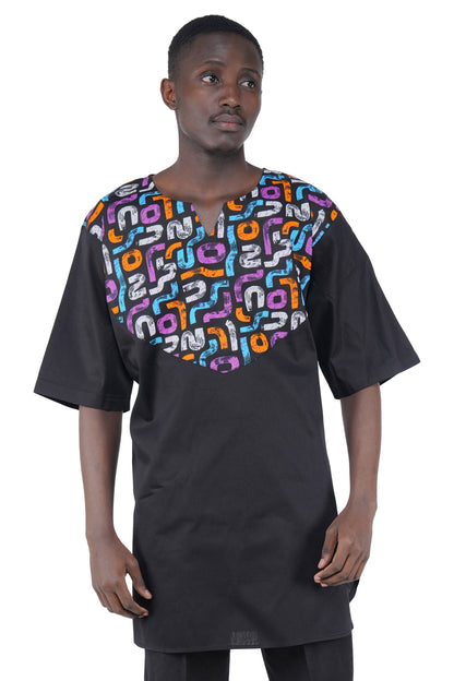 African Accent High Low Swing Dress & Men's Top | One Size & Plus Size