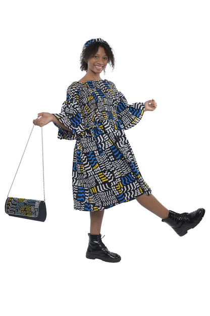 Ankara Short Smocked Dress