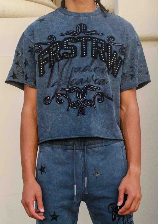 MADE IN HEAVEN GATHERED STAR CROPPED TEE