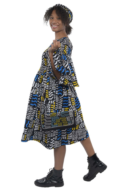 Ankara Short Smocked Dress