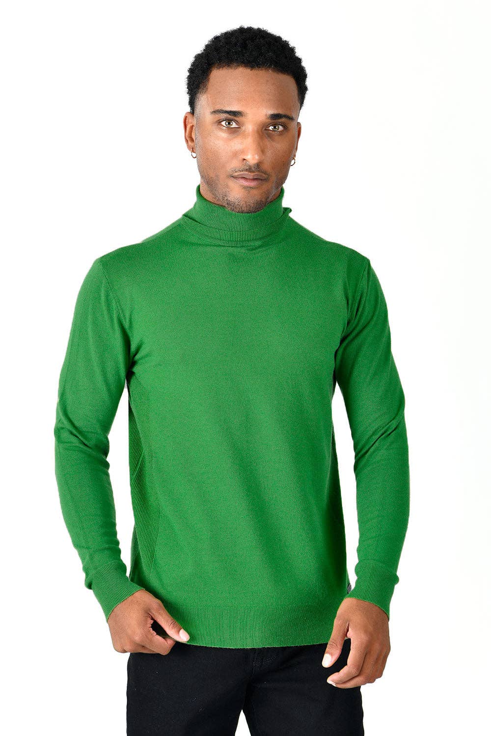 Men's Turtleneck Ribbed Solid Basic Sweater LS2100