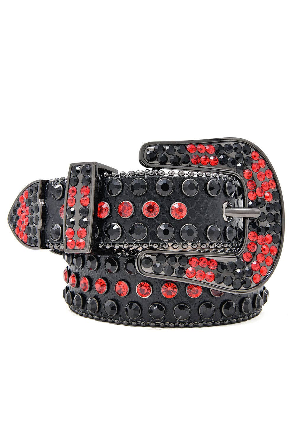 Men's Jewels Rhinestone Stone Buckle leather belt