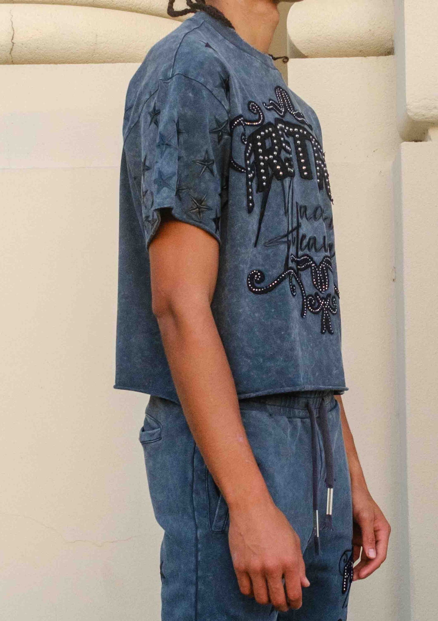 MADE IN HEAVEN GATHERED STAR CROPPED TEE