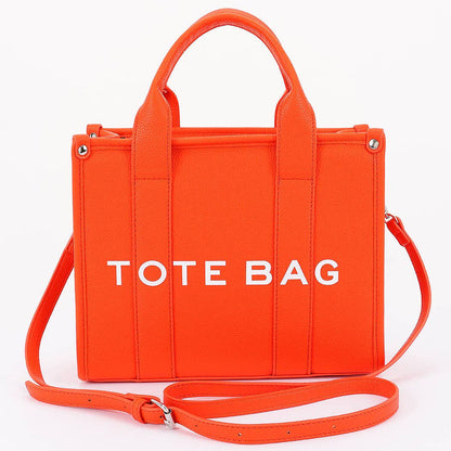 FAUX LEATHER SMALL TOTE BAG