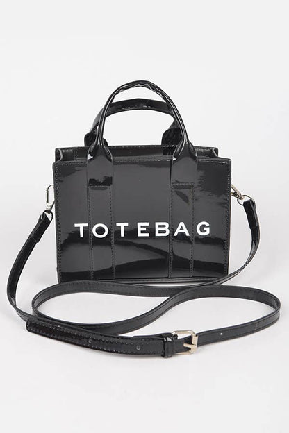 Mirror Metallic Small Tote Bag