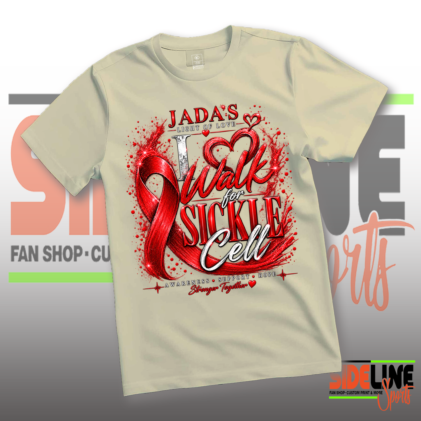 Jada’s Light of Love – I Walk for Sickle Cell T-Shirt
