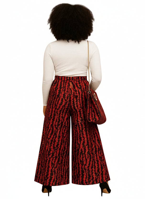 Combo Palazzo Pant & Pocketbook Set  Red PS14