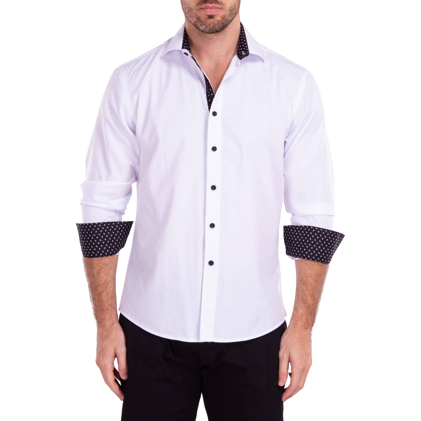 222222 - White Button Up Long Sleeve Dress Shirt