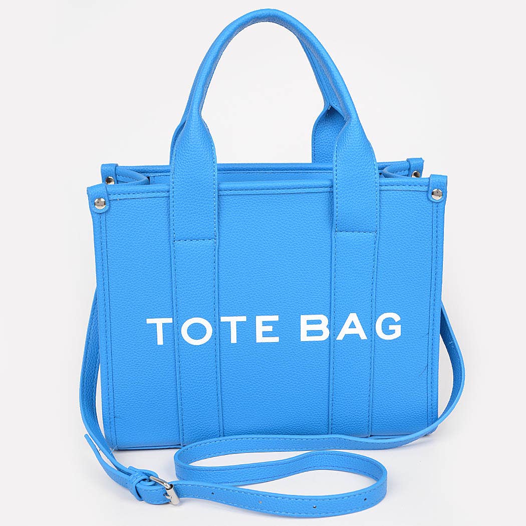 FAUX LEATHER SMALL TOTE BAG