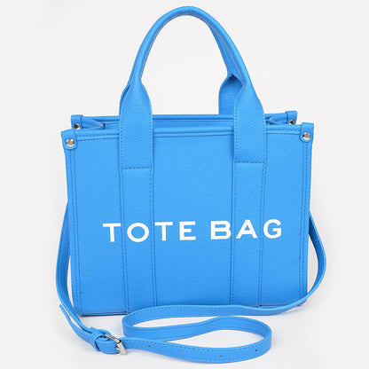 FAUX LEATHER SMALL TOTE BAG