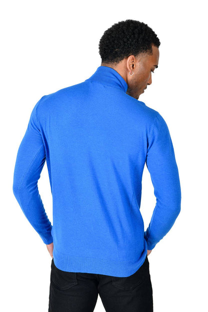 Men's Turtleneck Ribbed Solid Basic Sweater LS2100