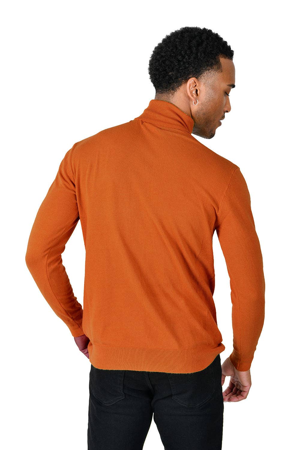 Men's Turtleneck Ribbed Solid Basic Sweater LS2100