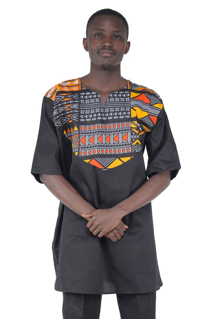 African Accent High Low Swing Dress & Men's Top | One Size & Plus Size