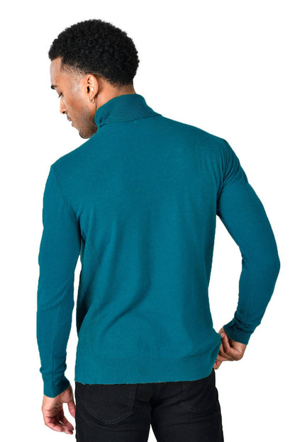 Men's Turtleneck Ribbed Solid Basic Sweater LS2100