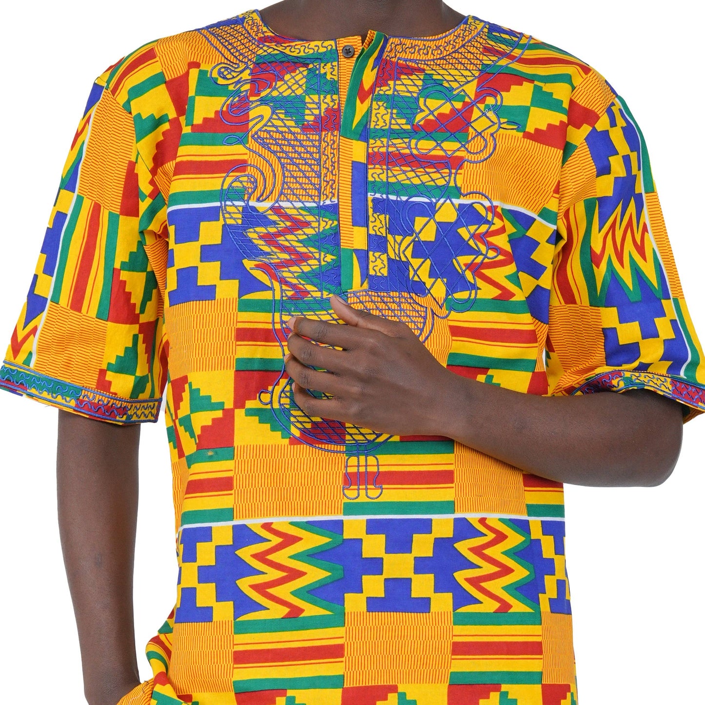 Embroidered T'Challa Short Sleeves Shirt | L to 5XL