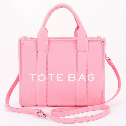 FAUX LEATHER SMALL TOTE BAG