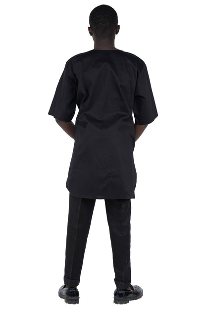 African Accent High Low Swing Dress & Men's Top | One Size & Plus Size