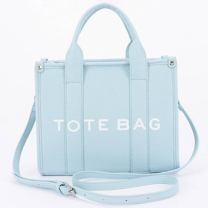 FAUX LEATHER SMALL TOTE BAG