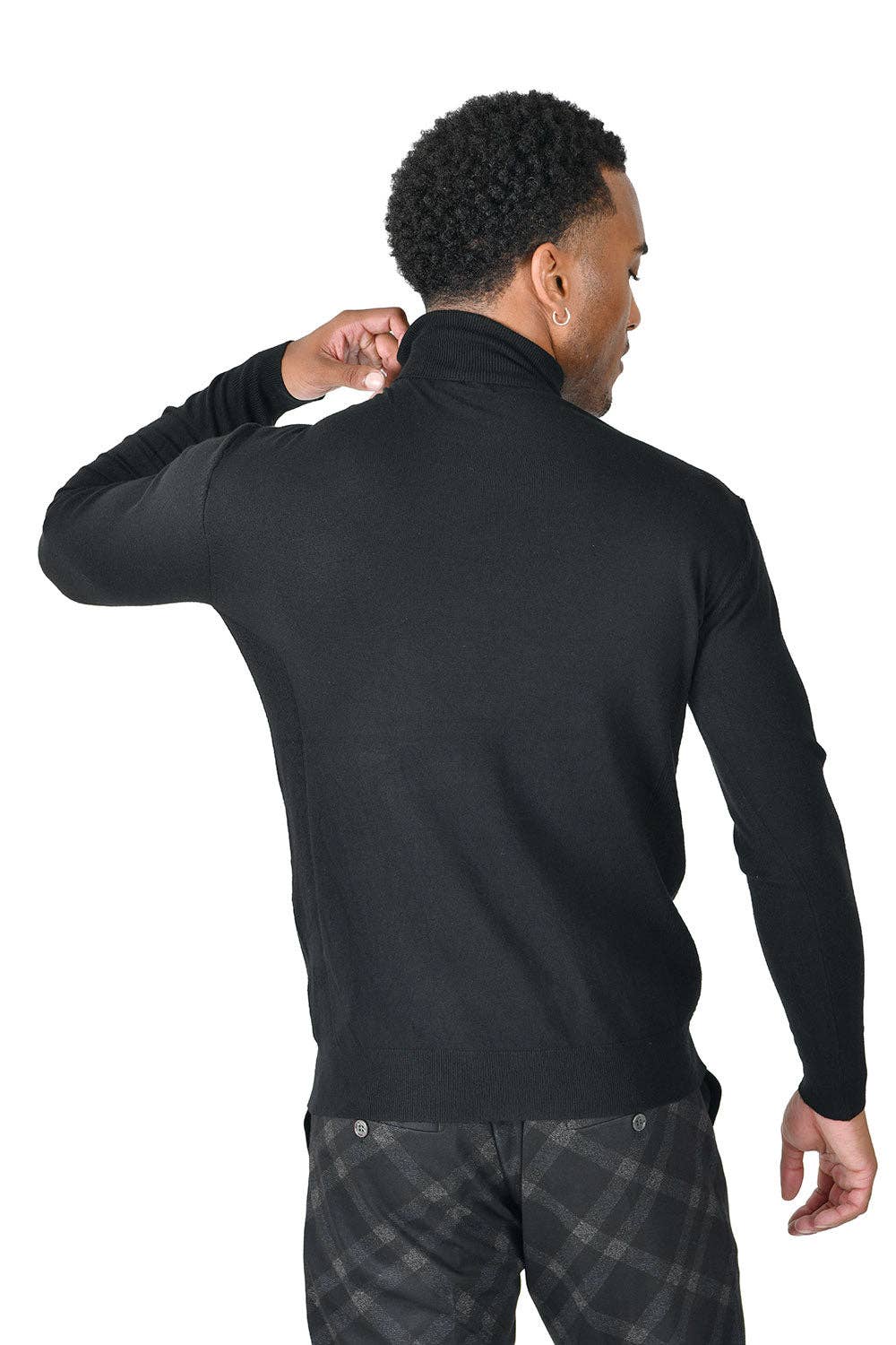 Men's Turtleneck Ribbed Solid Basic Sweater LS2100