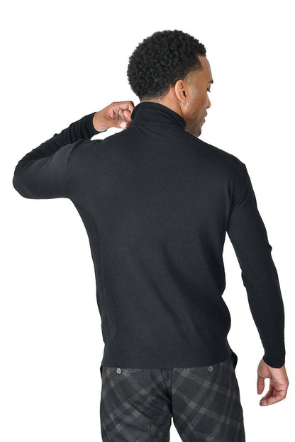 Men's Turtleneck Ribbed Solid Basic Sweater LS2100