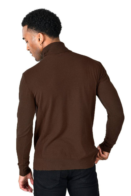 Men's Turtleneck Ribbed Solid Basic Sweater LS2100