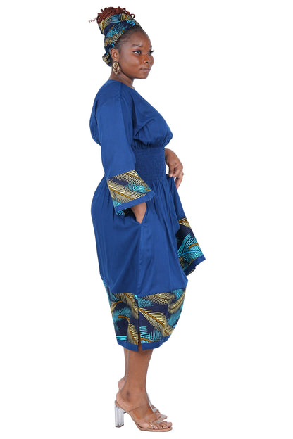 African Trim Midi Dress