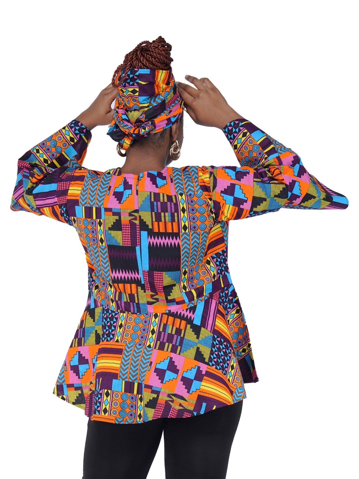 Ankara Umbrella Sleeves Blouse | M to 5XL