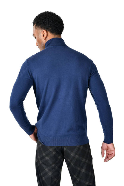 Men's Turtleneck Ribbed Solid Basic Sweater LS2100