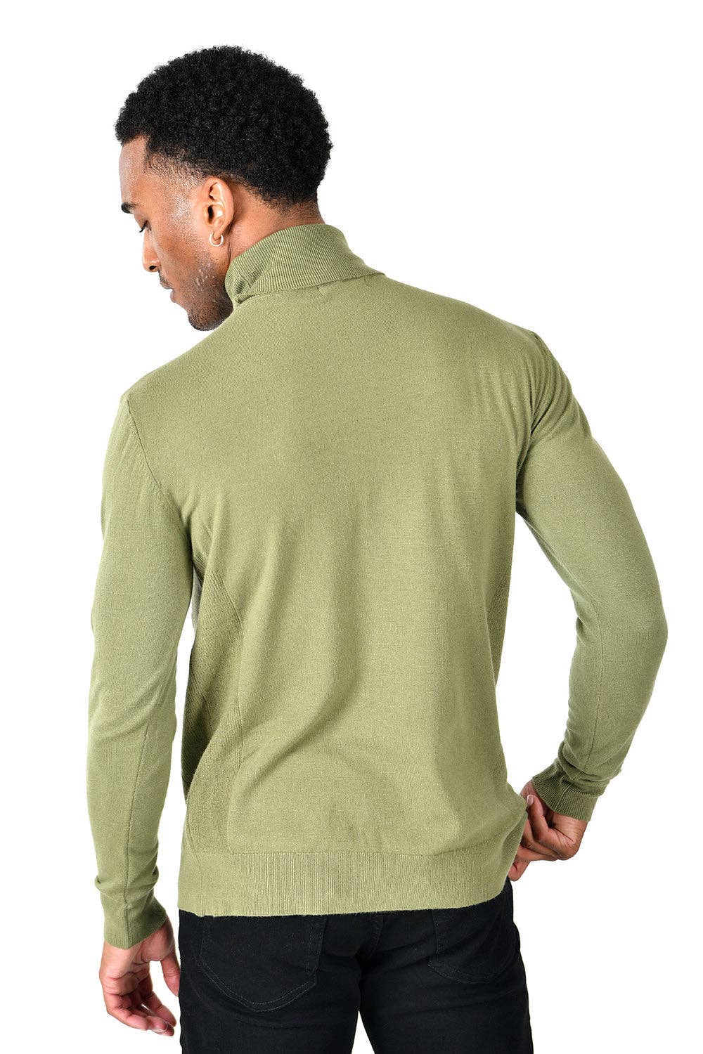 Men's Turtleneck Ribbed Solid Basic Sweater LS2100